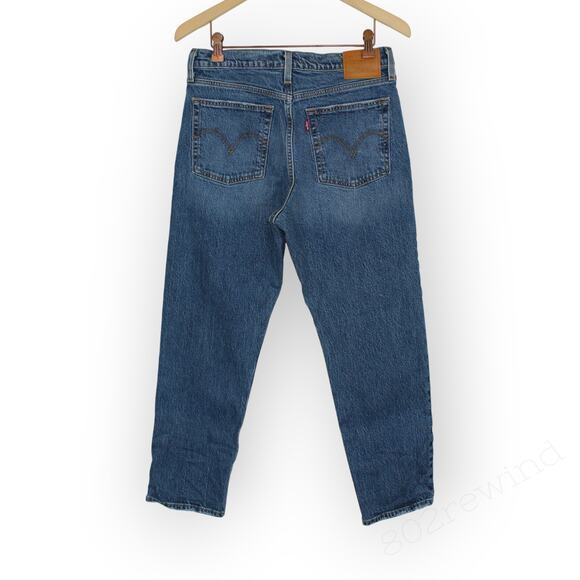 29 Levi's Wedgie Straight Ankle Women's Jeans Unstoppable Wear Dark Wash - Picture 2 of 12
